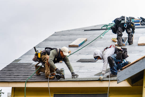 Professional Gutter Installation technician working in Walnut Bottom, PA